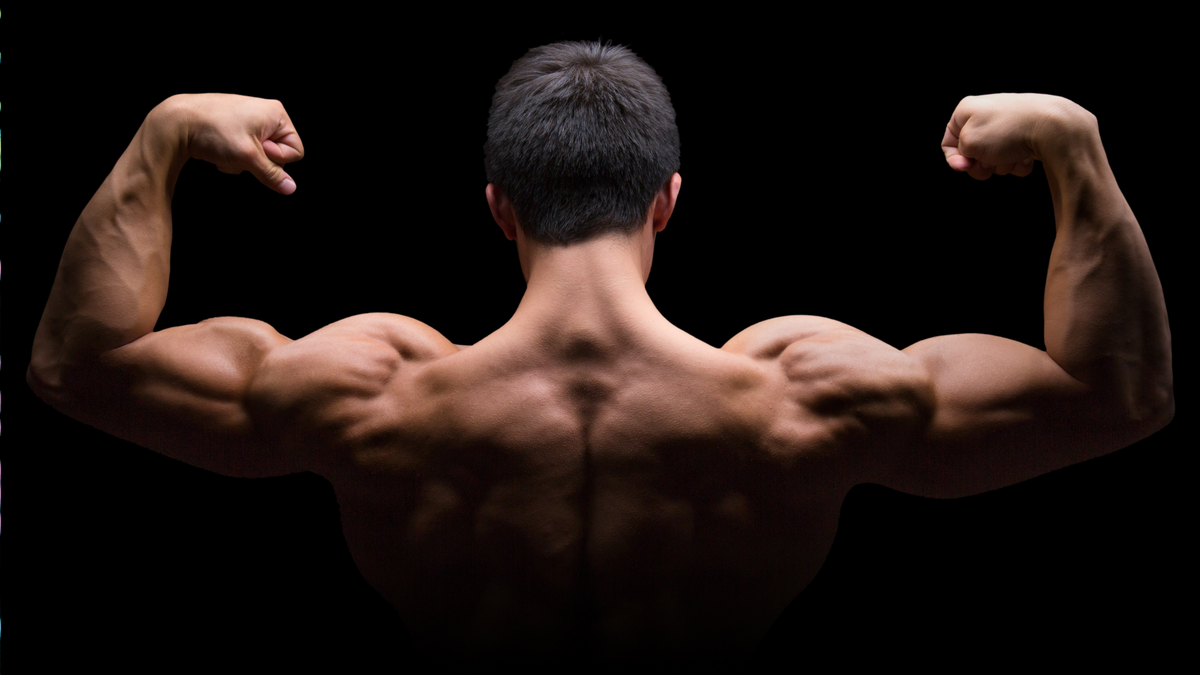 Muscle flex in dark